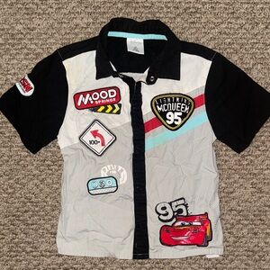 Cars Disney Store Lightning McQueens Button Up Top Size 5/6